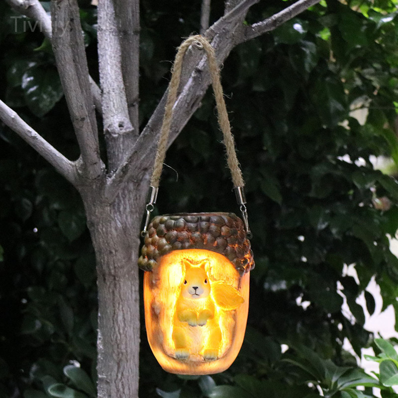 Squirrel Figurine Gift Solar Lamp