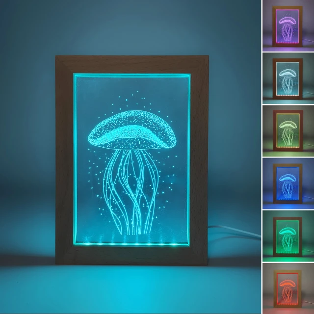 Jellyfishe Wood LED Night Light