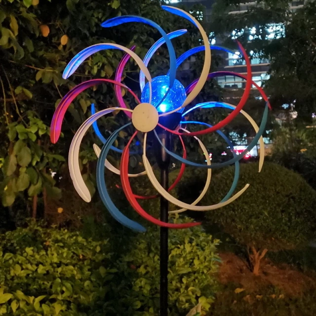 Bronze Solar Color Changing Wind Spinner