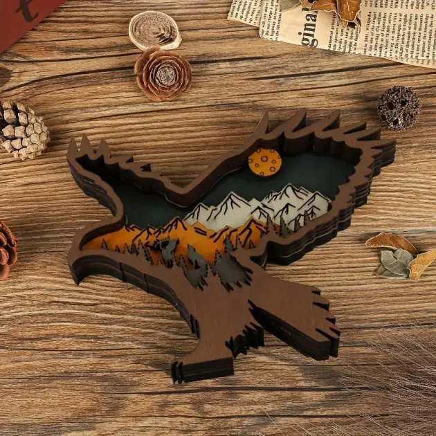 HOT SALE🔥-Eagle Wooden Carving Gift