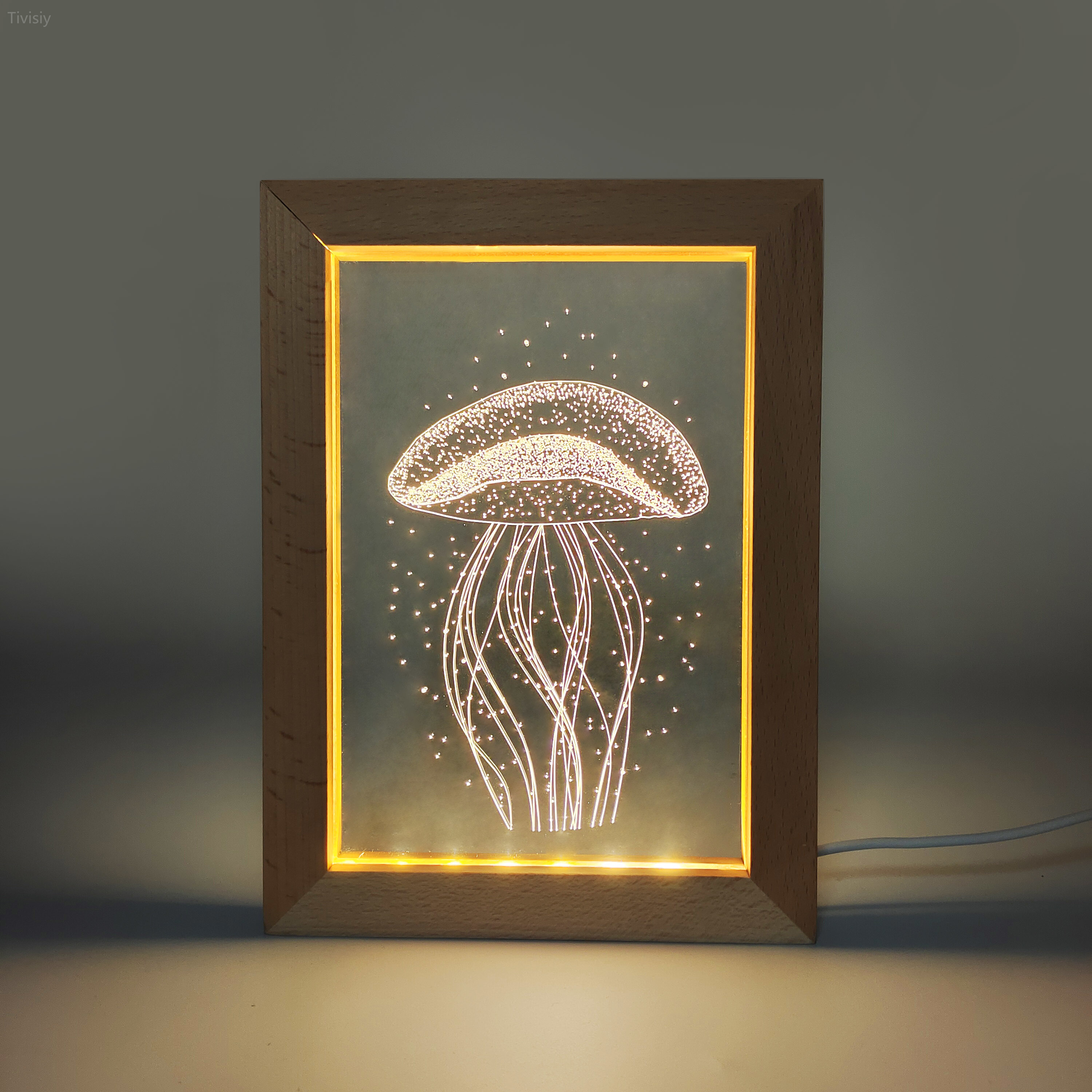 Jellyfishe Wood LED Night Light