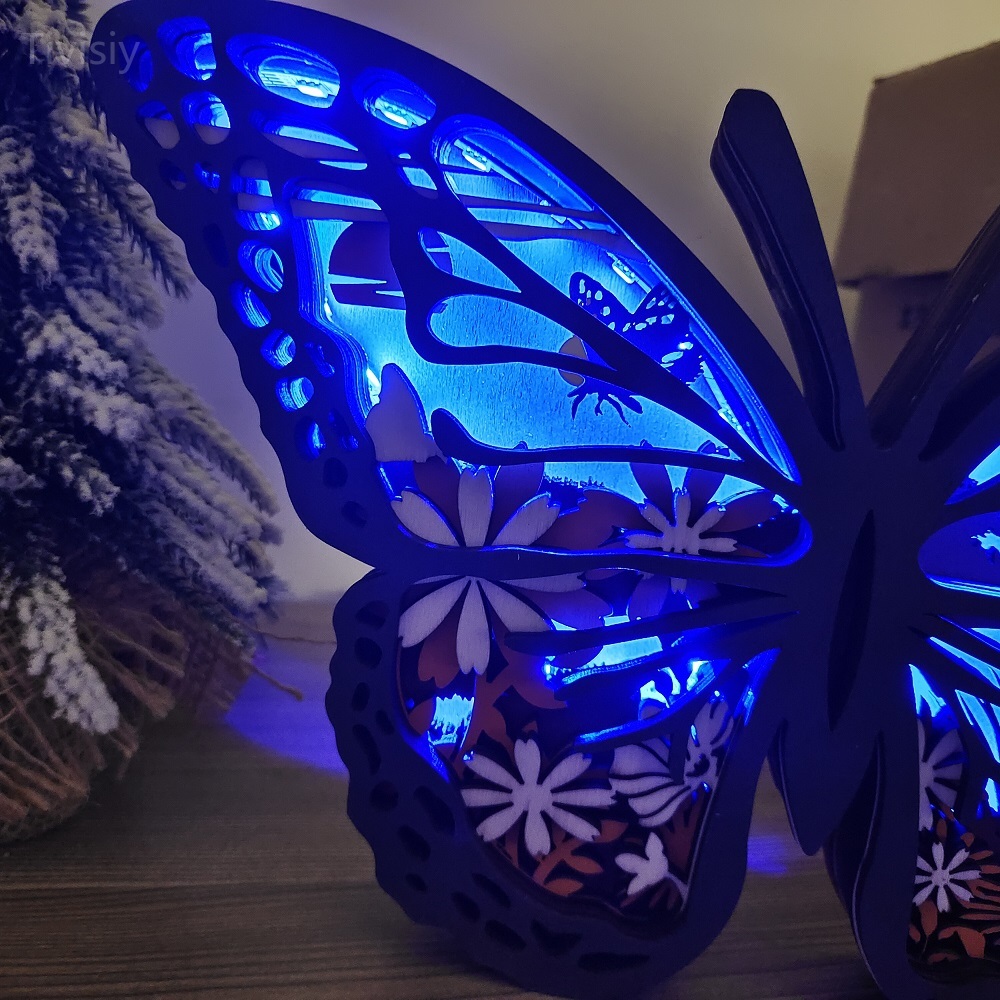 Monarch butterfly Wooden Animal Statues, for Home Desktop & Room Wall Decor, Gift for Wife Mom Lover