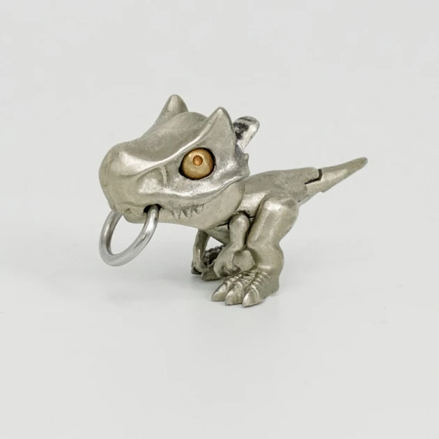 Artistic Torosaurus Dino Vintage Pendant with Moveable Limbs and Biteable Mouth
