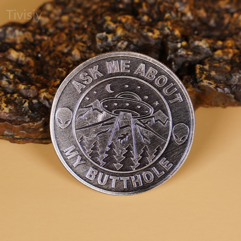UFO Alien Abduction Coin