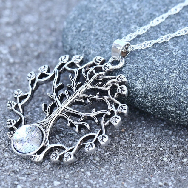 Boho Tree Crystal Necklace