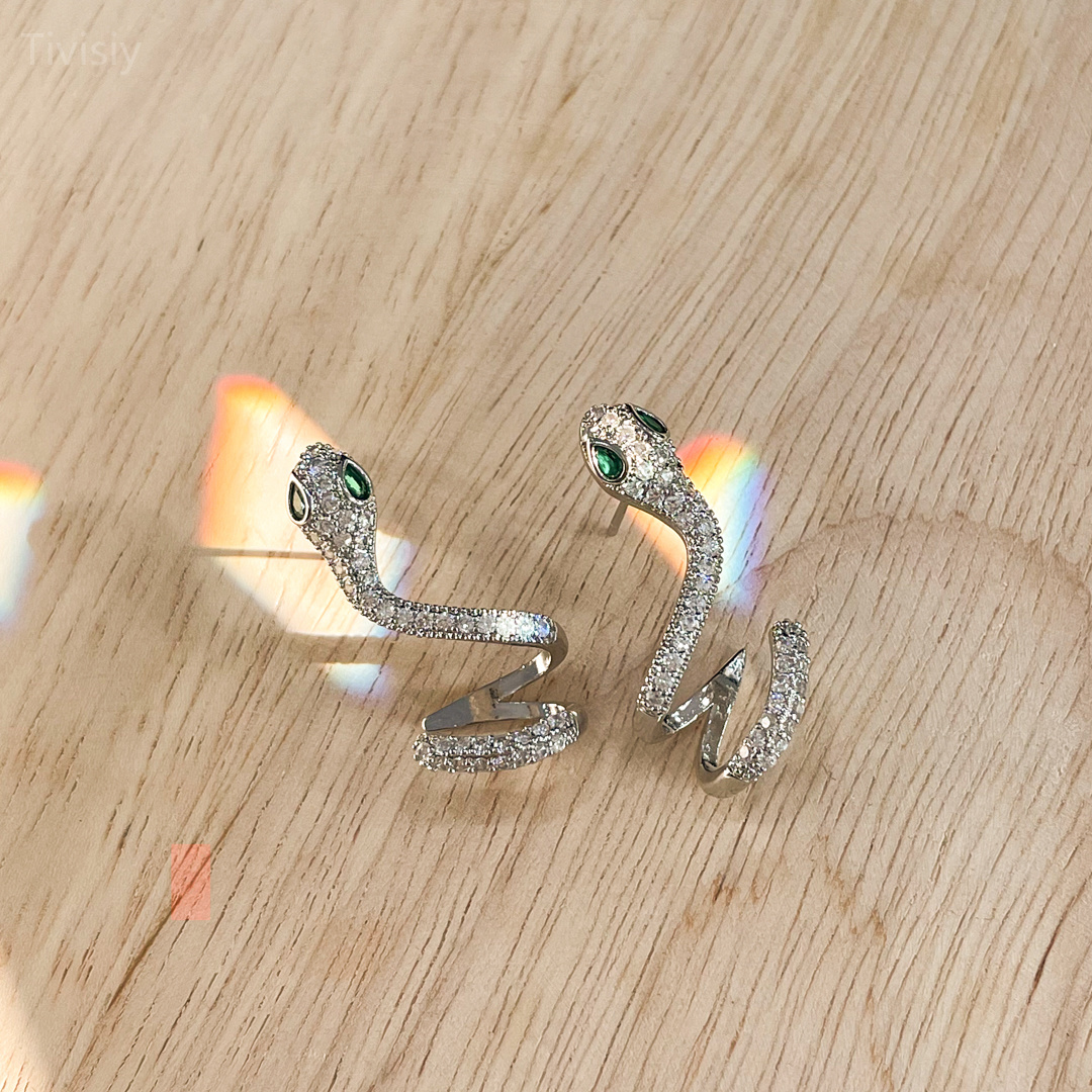 Crystal Snake Earrings