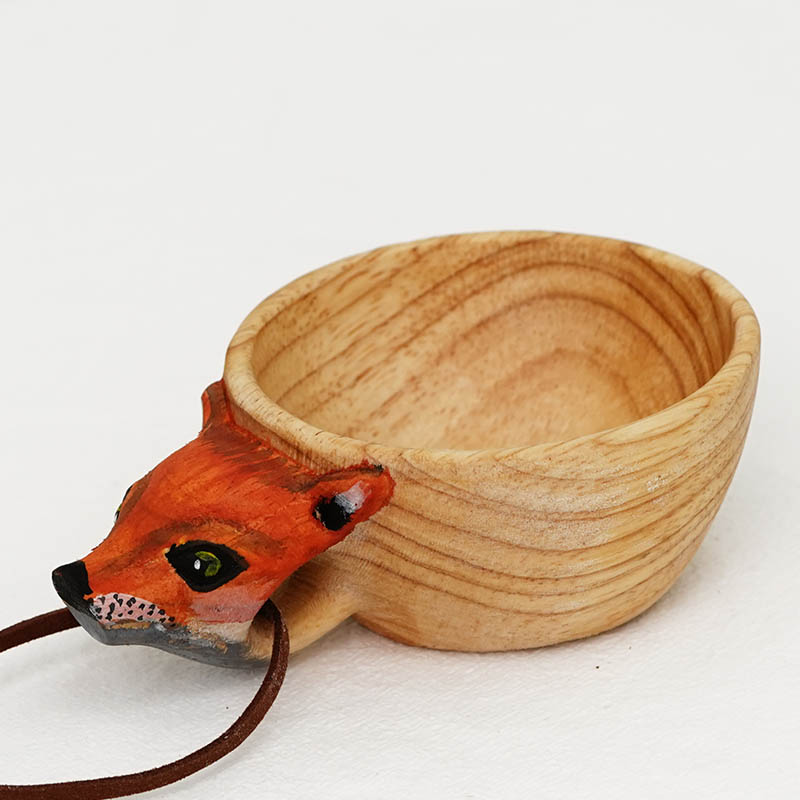 Summer Sale - Fox Handmade Wooden Cup