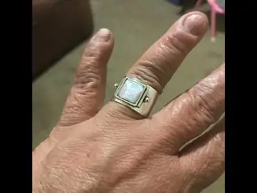 TIVISIY Silver opal ring