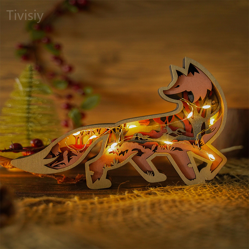 Summer Sale - Fox Wooden Carving Gift