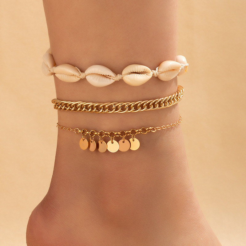 3pcs Vacation Shell Anklets
