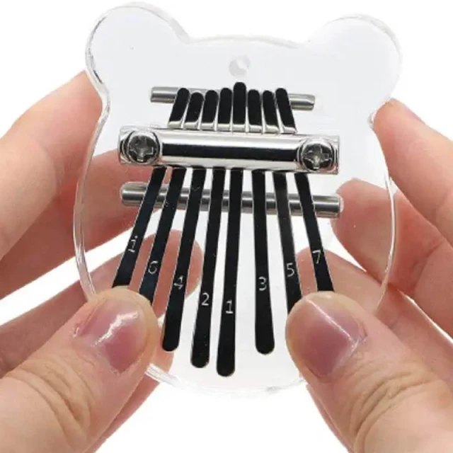 Clear Bear-Shape Mini Thumb Piano