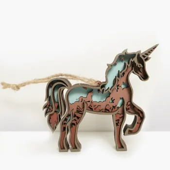 HOT SALE🔥-Unicorn 3D Wooden Ornament