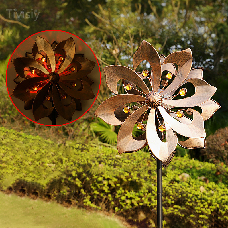 Petals Solar Color Changing Wind Spinner