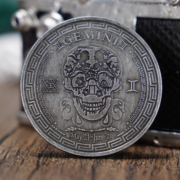 Gemini Zodiac Coin | Keychain