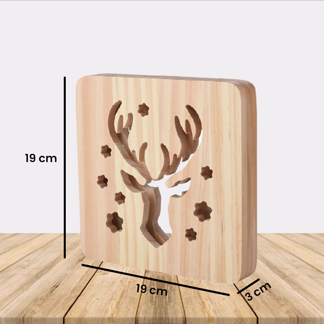 Elk Wood Frame Night Light