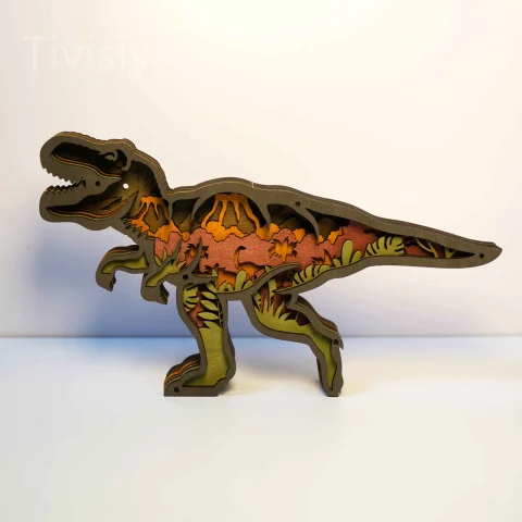 Hot Sale 49% OFF-Tyrannosaurus 3D Carving Puzzle Night Light