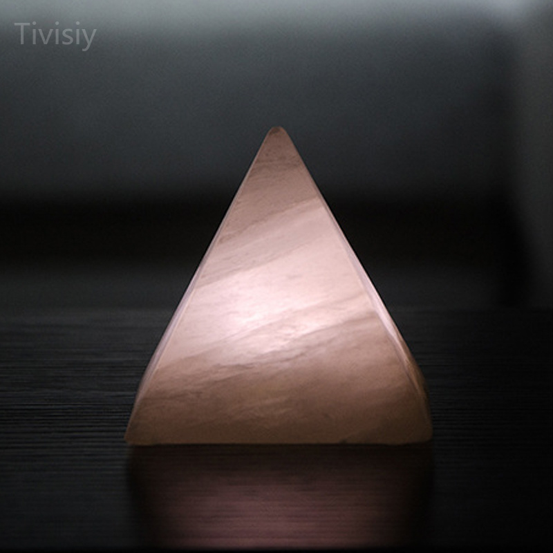 White Selenite Pyramid 3-in-1 Light Nightlight