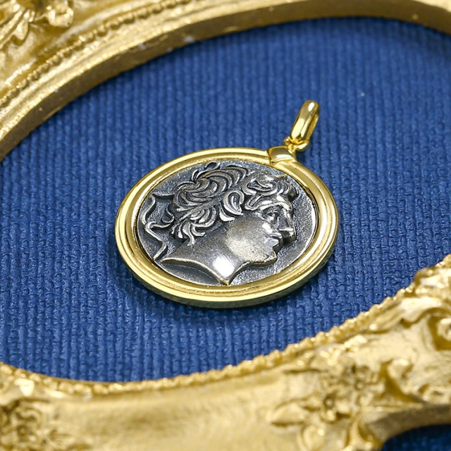 Poseidon, God of Sea Coin Pendant Necklace