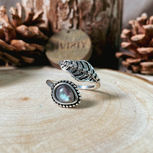 TIVISIY® Vintage Shell Moonstone Ring