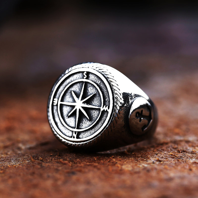 Viking Compass Men's Ring