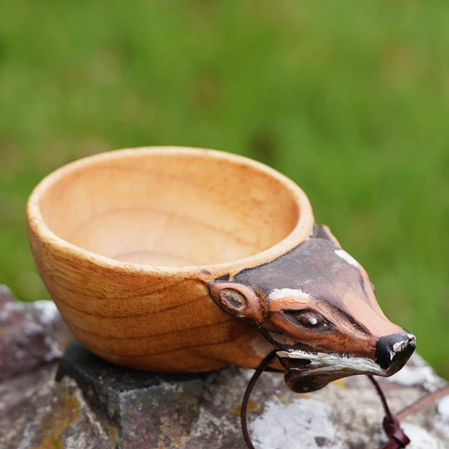 Summer Sale - Wolf Handmade Wooden Cup