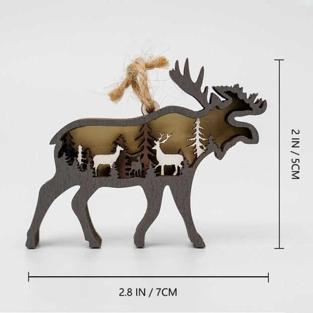 Hot Sale 🔥 - Elk 3D Wooden Ornament
