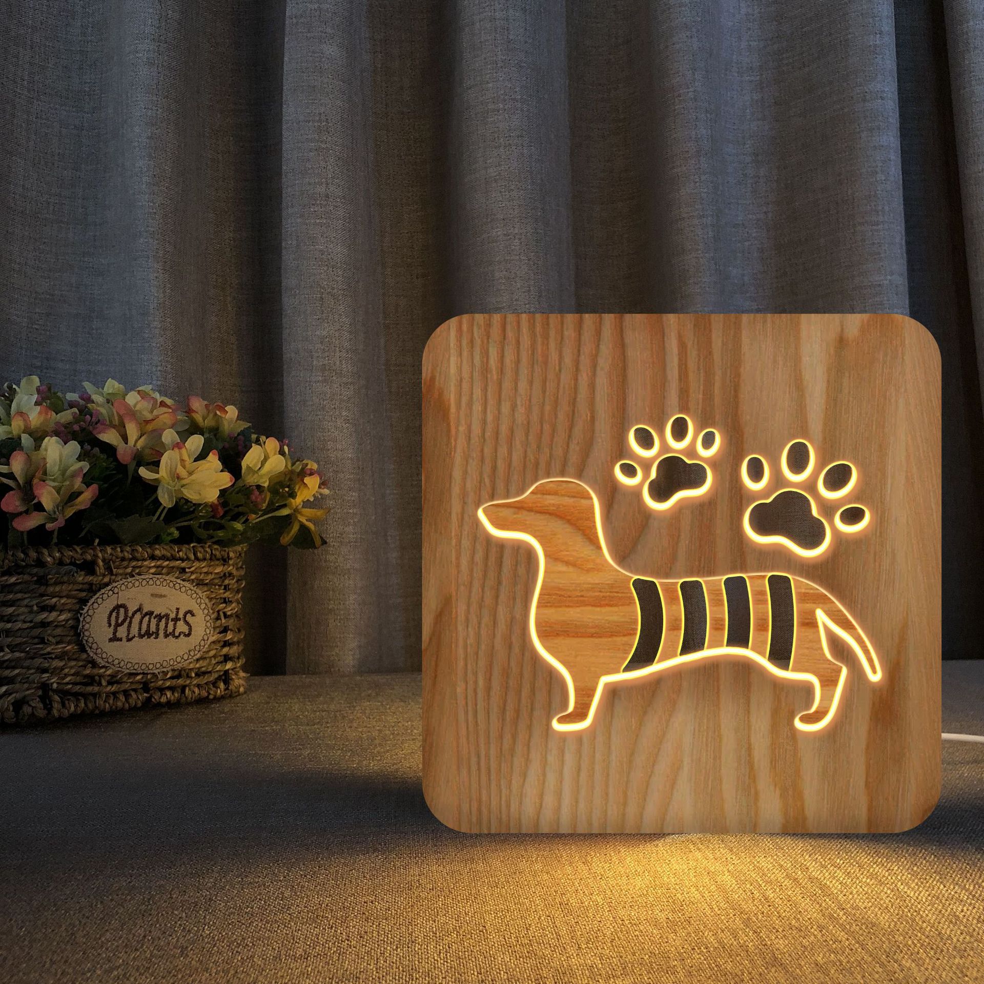 Wood Frame Night Light