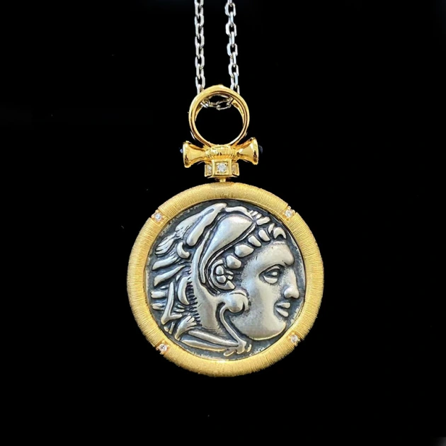 Alexander the Great and Zeus Coin Necklace