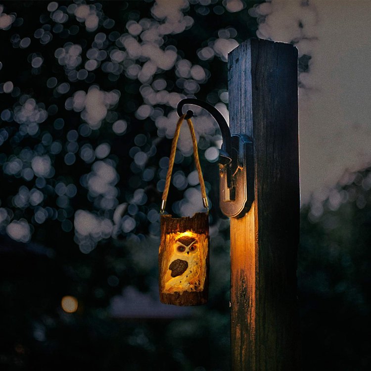 Owl Solar Hanging Lantern