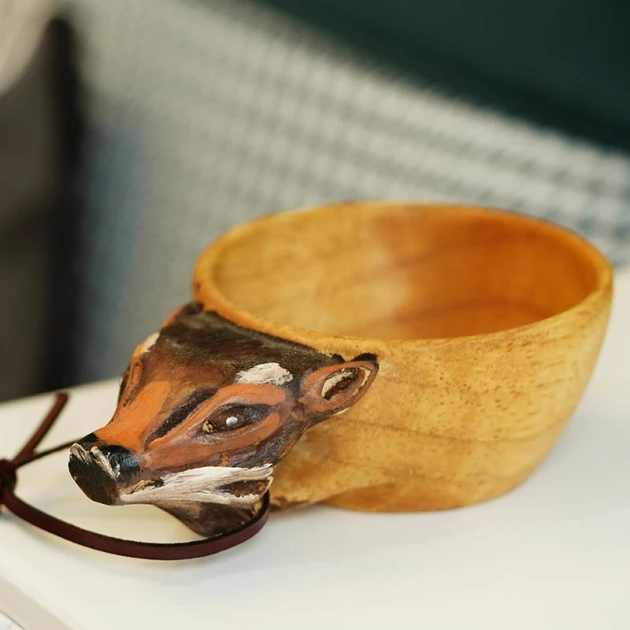Summer Sale - Wolf Handmade Wooden Cup