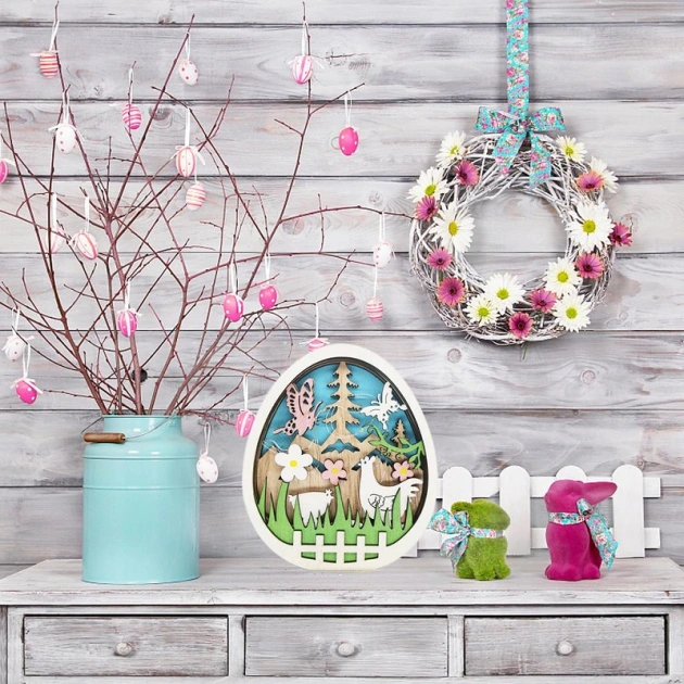 Easter Bunny Wood Ornaments Decoration Crafts