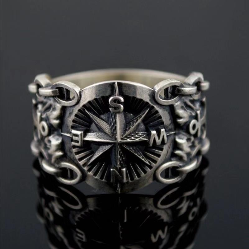 Viking Compass Men's Ring