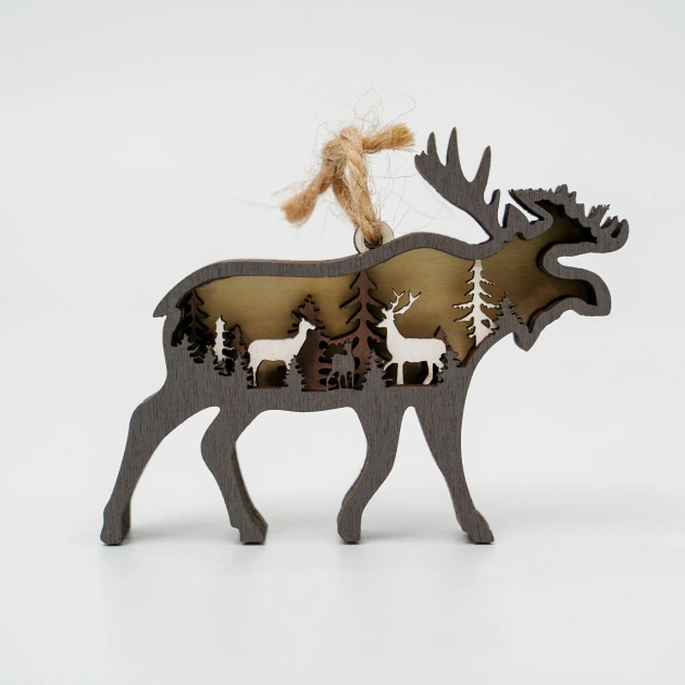 Hot Sale 🔥 - Elk 3D Wooden Ornament