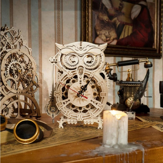 2022 NEW 3D DIY Owl Clock Model Kits Puzzle