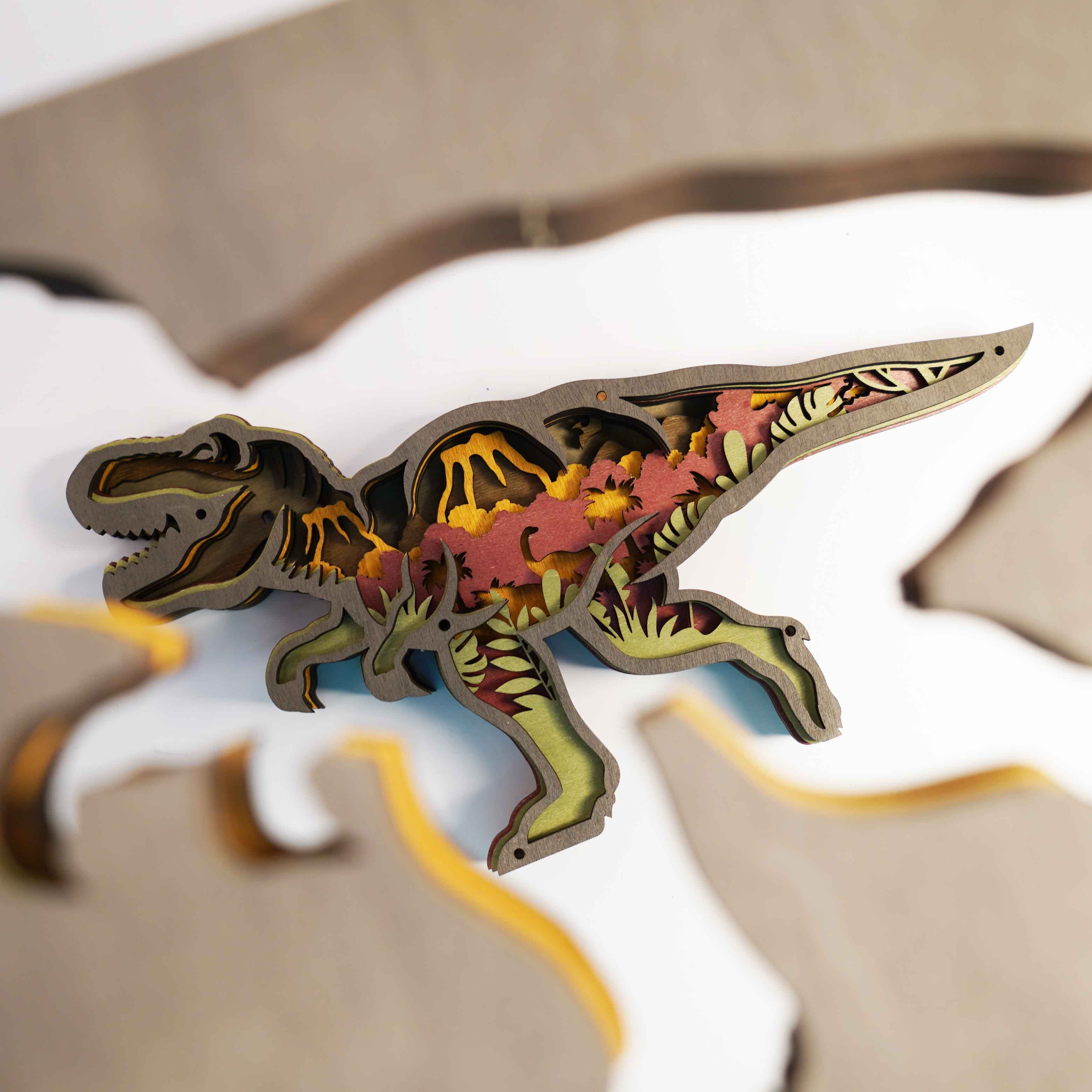 Hot Sale 49% OFF-Tyrannosaurus 3D Carving Puzzle Night Light