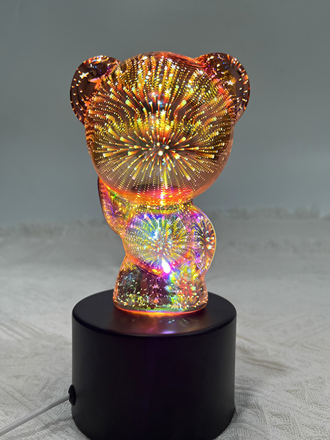 3D Firework Glass Light, Indoor Decorative Night Light