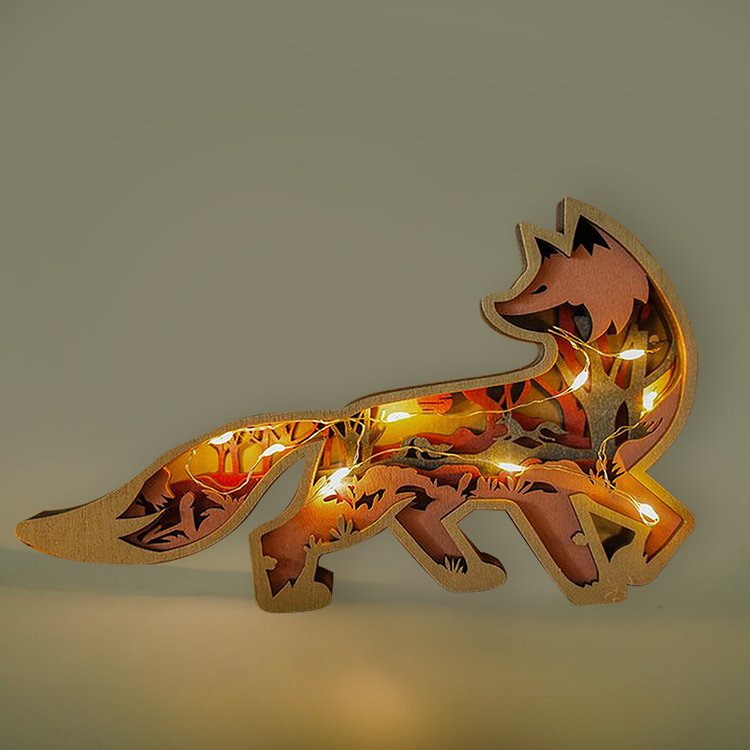 Summer Sale - Fox Wooden Carving Gift