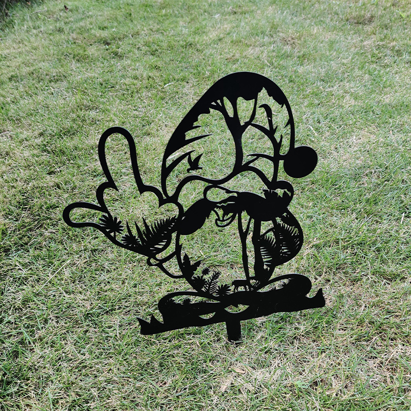 Metal Grumpy Gnome - Garden Decor Art