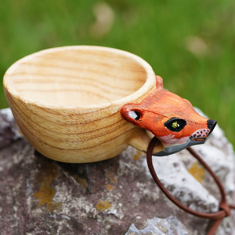 Summer Sale - Fox Handmade Wooden Cup