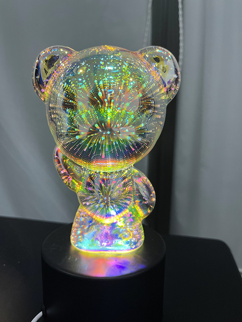 3D Firework Glass Light, Indoor Decorative Night Light