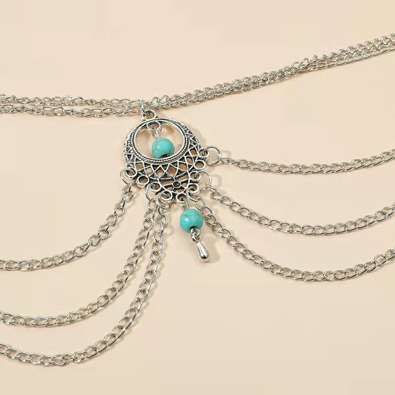 Boho Turquoise Chain Anklet