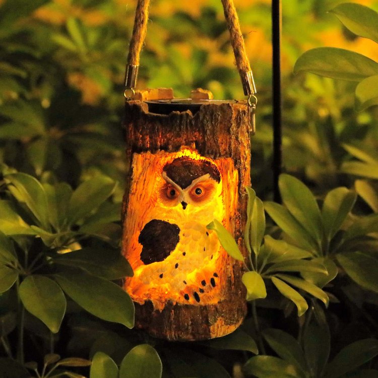 Owl Solar Hanging Lantern