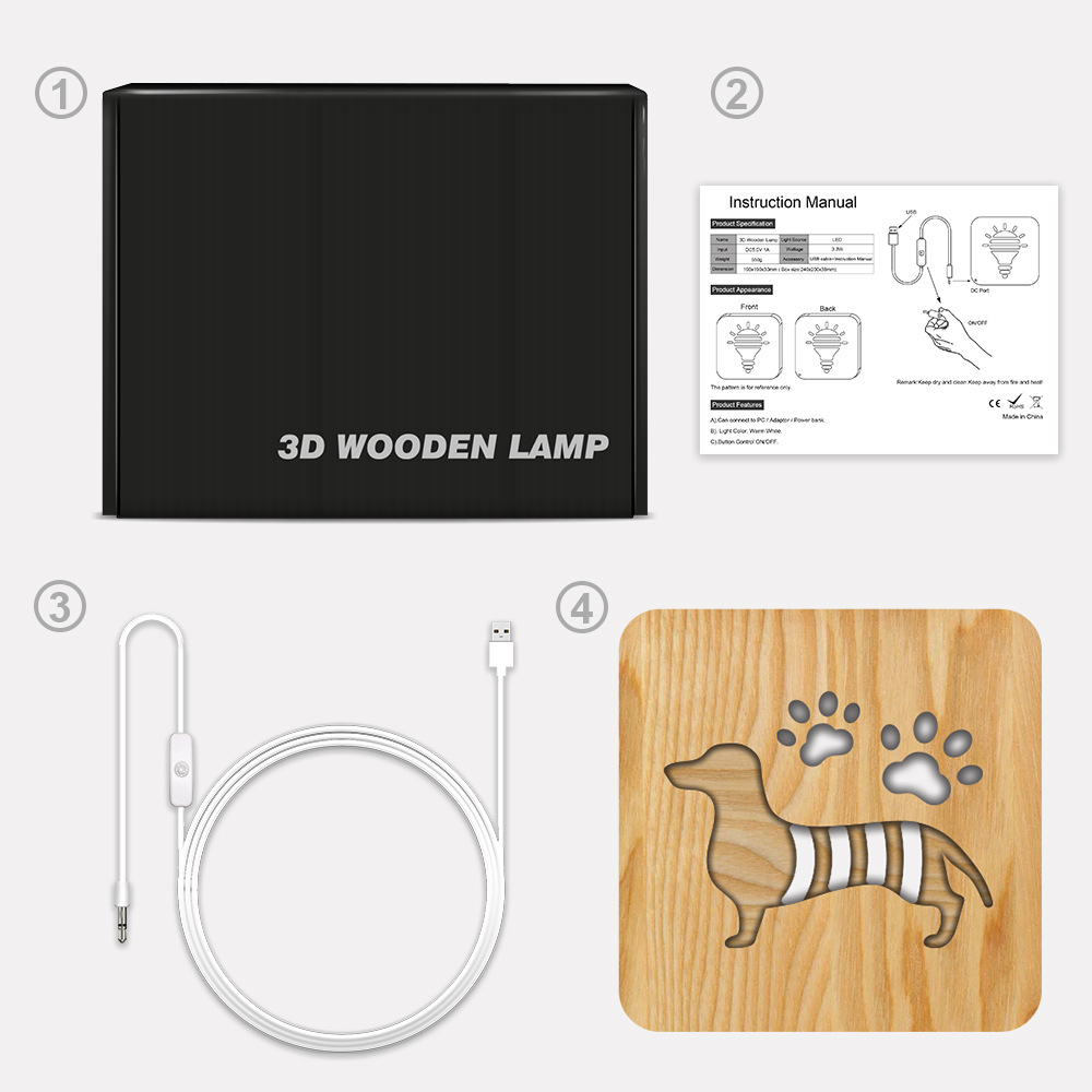 Wood Frame Night Light