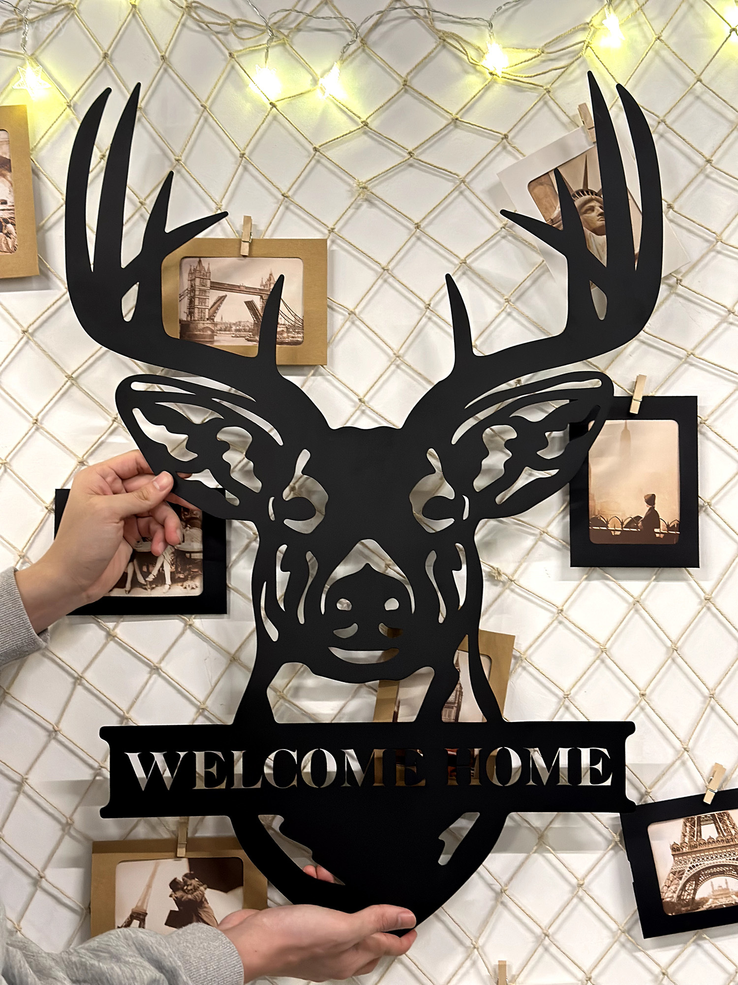 Personalized Deer Head Sign Decoration Gift