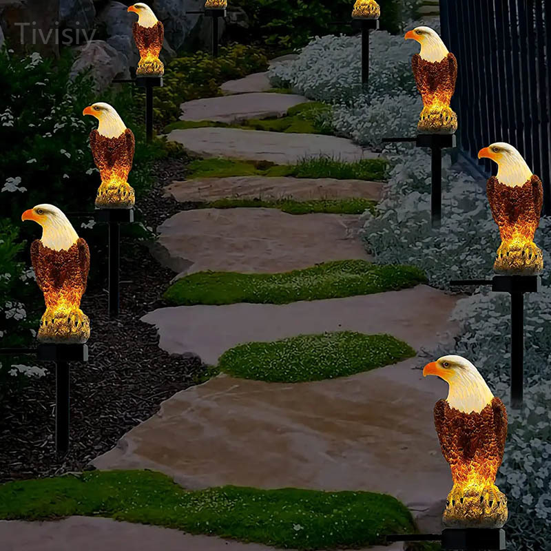 Garden Solar Resin Eagle LED Light