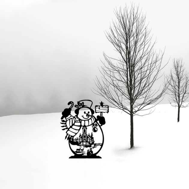 Metal Snowman - Garden Decor Art