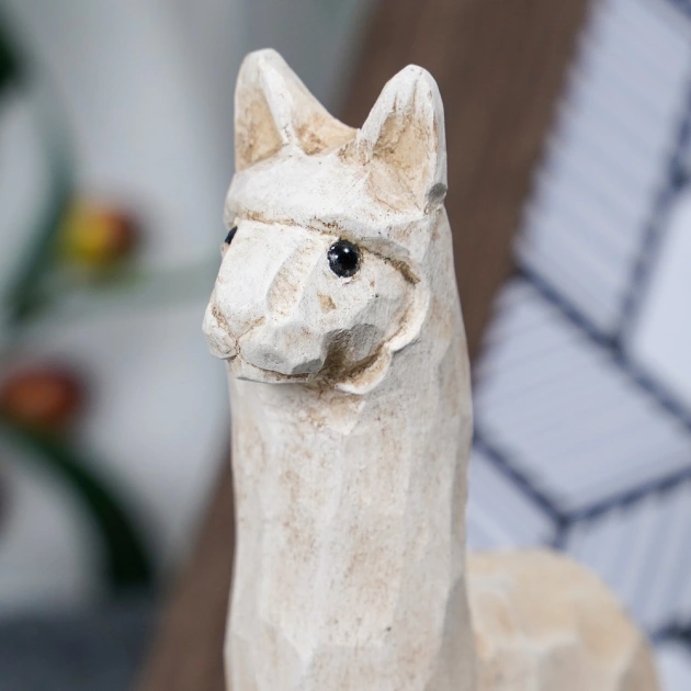 Alpaca Handmade Wood Carving, Solid Wood Ornaments, Handmade Wood Crafts