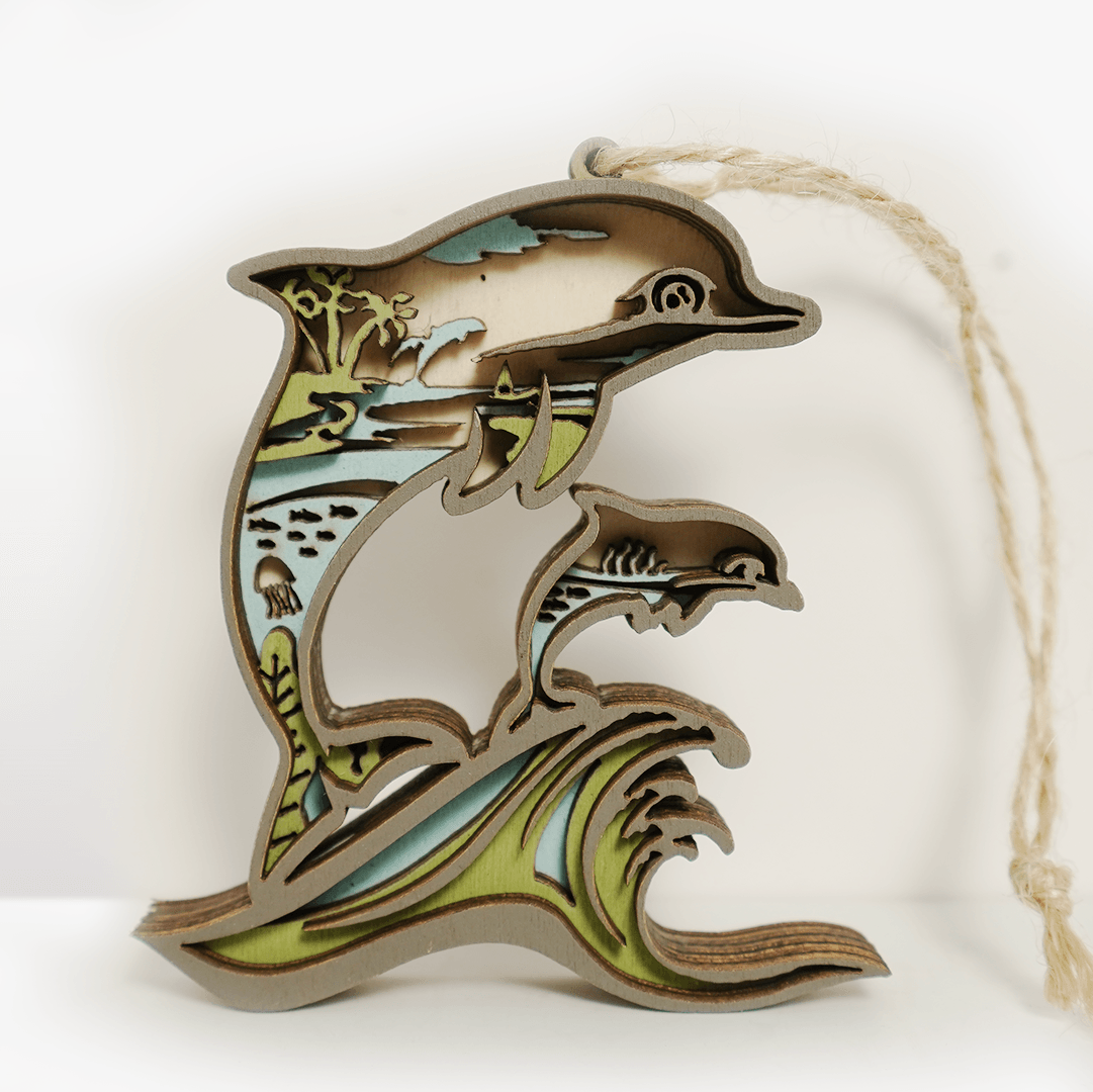 HOT SALE🔥-Dolphin 3D Wooden Ornament