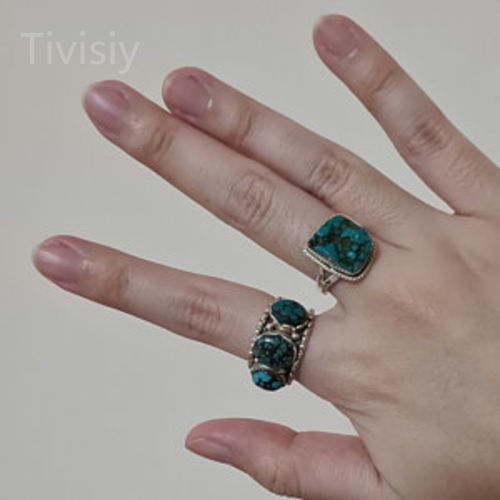 Three Stone Turquoise Rings