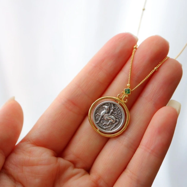 Zeus, King of the Gods and Philip Horseback Coin Necklace